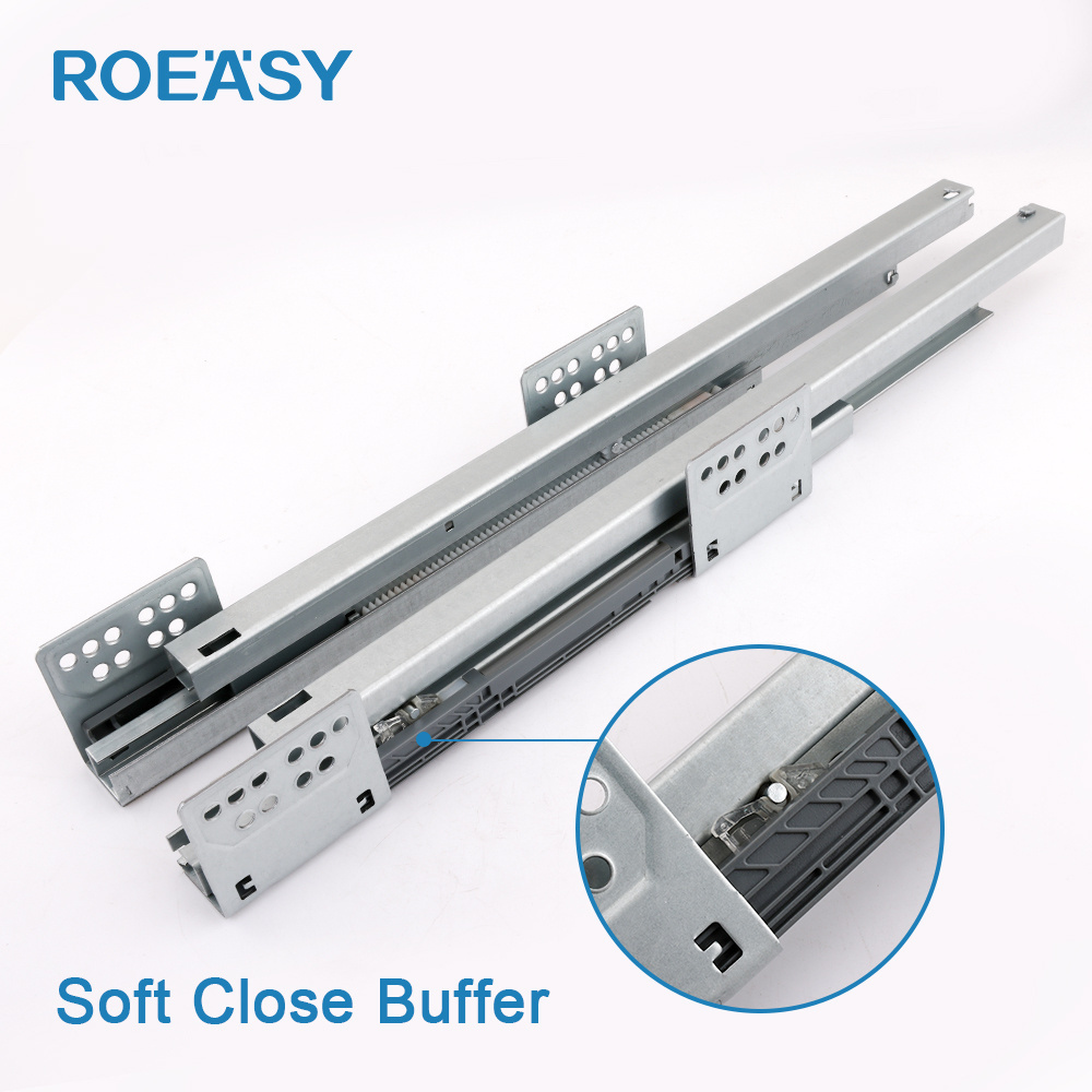 ROEASY Full Extension Drawer Slide Home Furniture Metal Boxes Slim Slide Box