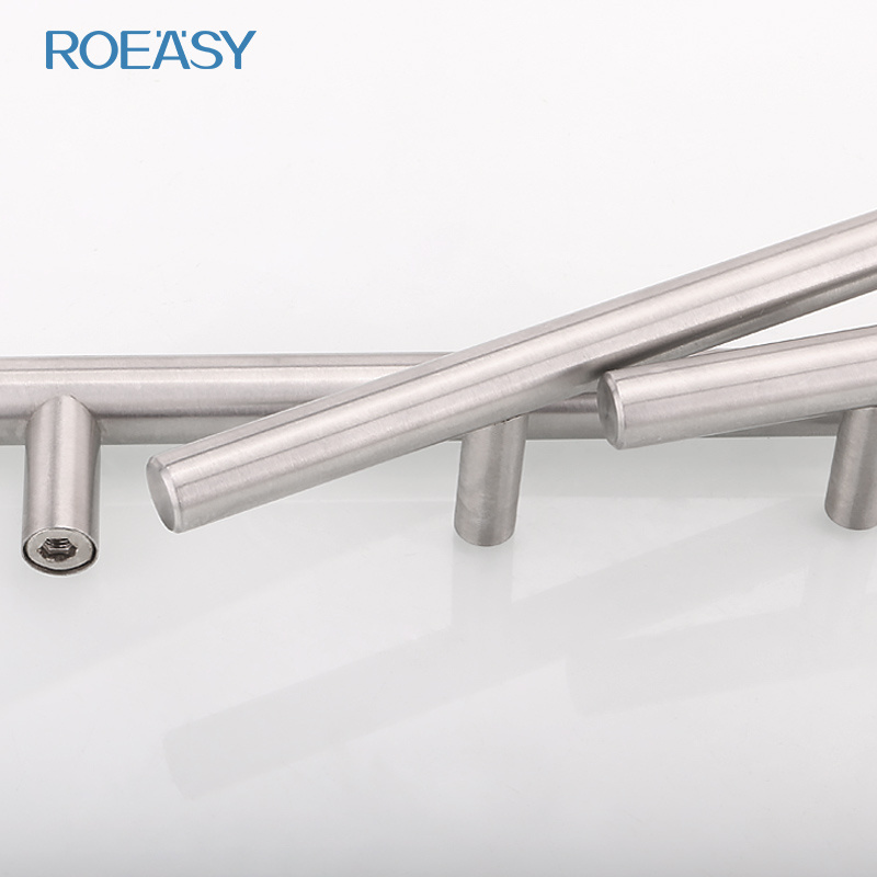 ROEASY furniture cabinet hardware handle pull black long metal key handle modern wood door handle