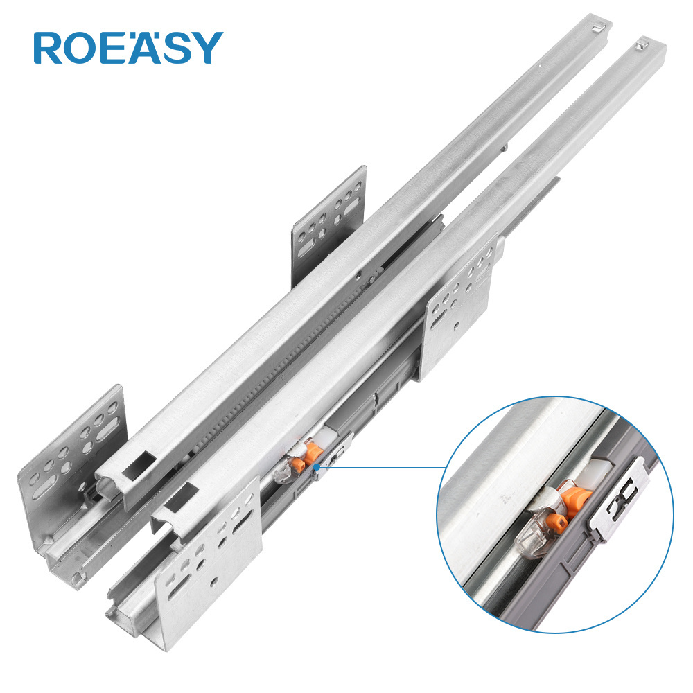 ROEASY Drawer Slides Soft Close Undermount Kitchen Slim Metal Boxes Cabinet Drawer Slide Channel