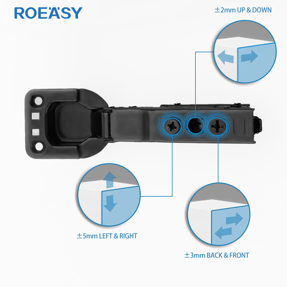 ROEASY adjustable Hidden hinge for kitchen furniture drawer hinge soft close cabinet door hinges