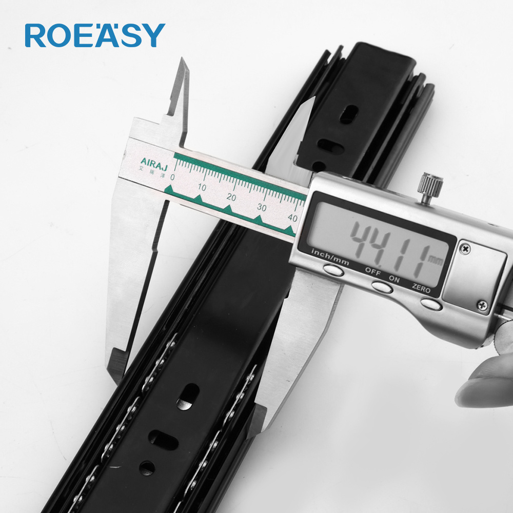 ROEASY Factory Soft Close Corredicas Telescopicas 45mm Furniture Telescopic Soft Close Drawer Slides cabinet slide