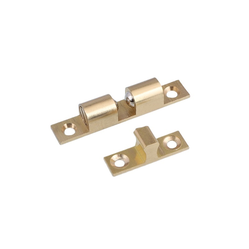 ROEASY 60mm solid brass cabinet door catches   door closer  double ball catch ball catch copper door catch