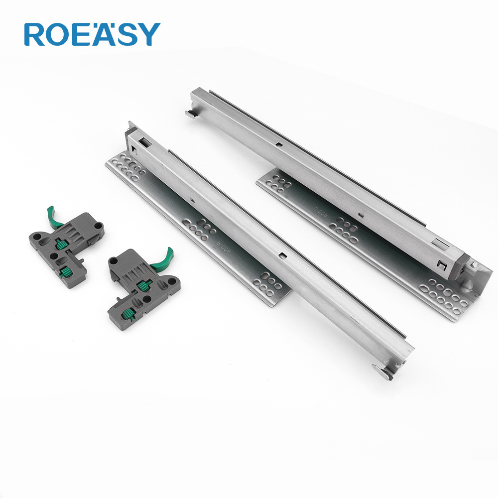 ROEASY Bottom Mount Slide Heavy Duty Soft Close Full Extension Under Mounted Drawer Slide for Kitchen