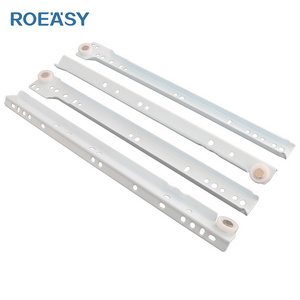 ROEASY Furniture Hardware cabinet rails roller drawer runner telescopic channel powder coating paint drawer slides with roller