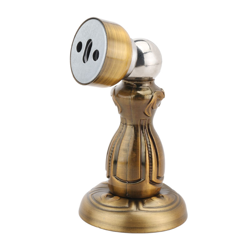 ROEASY  Door Holder  Hardware European style classical interior magnetic door stops gold brass gate door dust stopper