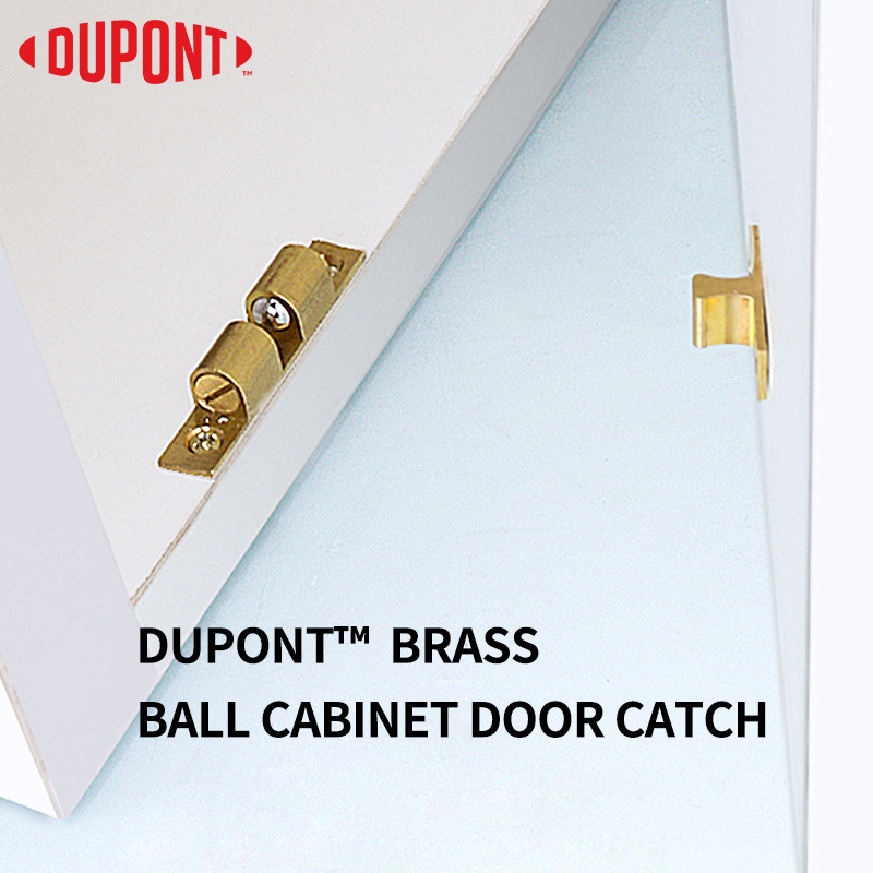 ROEASY 60mm solid brass cabinet door catches   door closer  double ball catch ball catch copper door catch