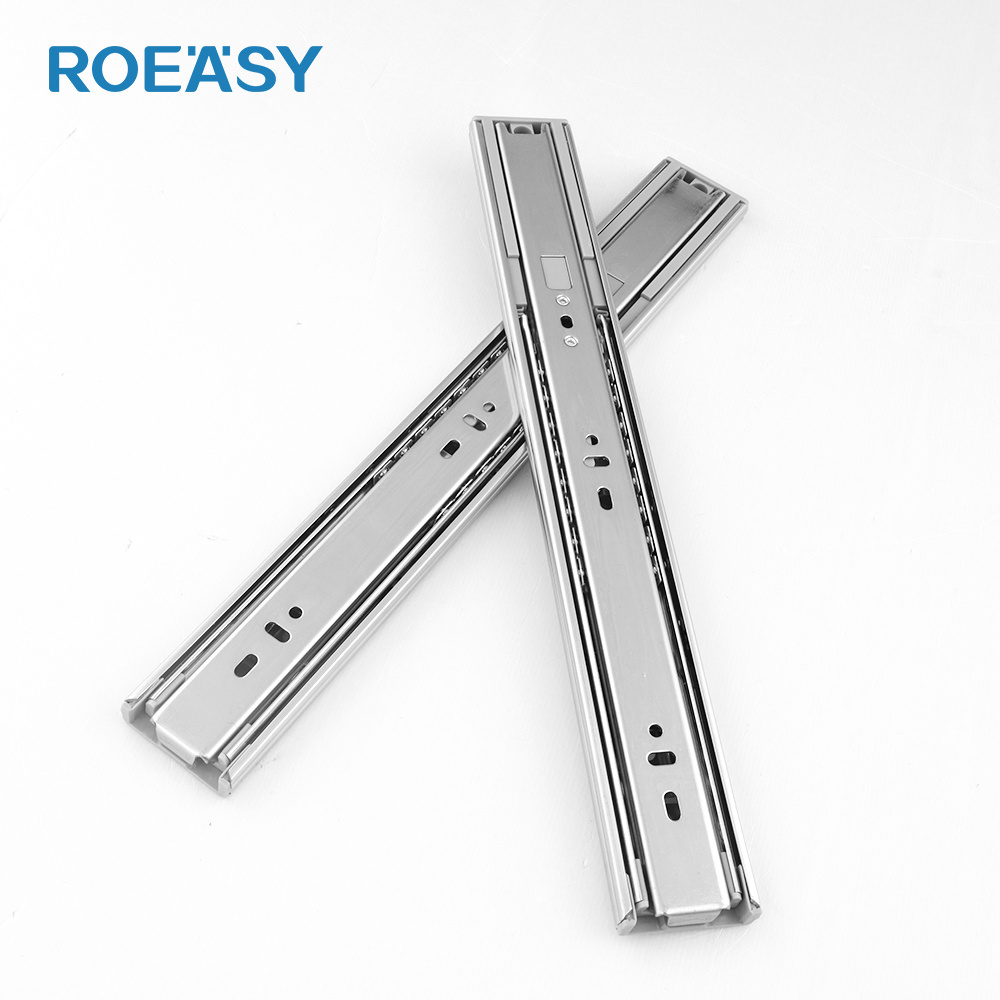 ROEASY Drawer slides soft close ball bearing drawer slide push open touch open cabinet drawer