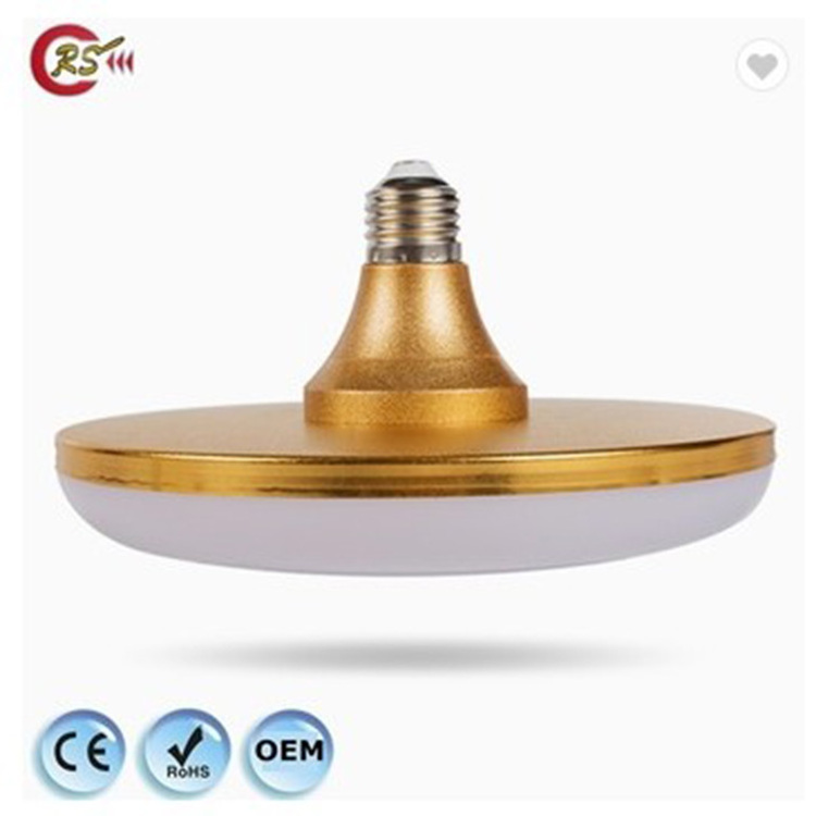 36W Golden round yellow indoor living room house kitchen lighting led bulb E27  high brightness China zhongshan