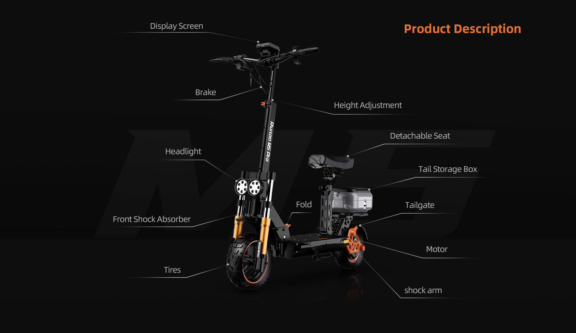 M5 PRO Australia warehouse drop shipping 1200w electric scooter with big wheels adults fat tire e scooters kugoo m5