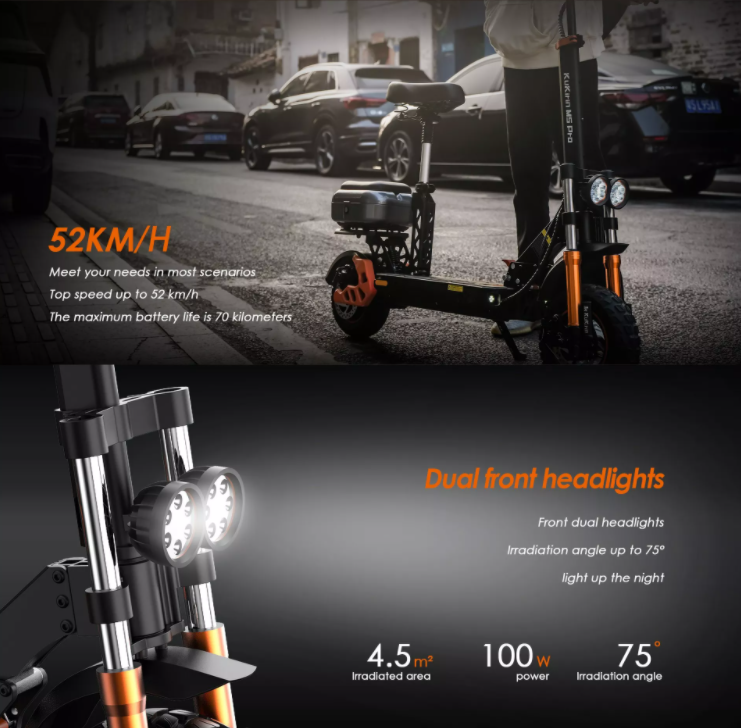 Eu warehouse free shipping kugookirin M5pro 1200w foldable e scooter fat tire offroad 50km/h fast for adults electric scooter