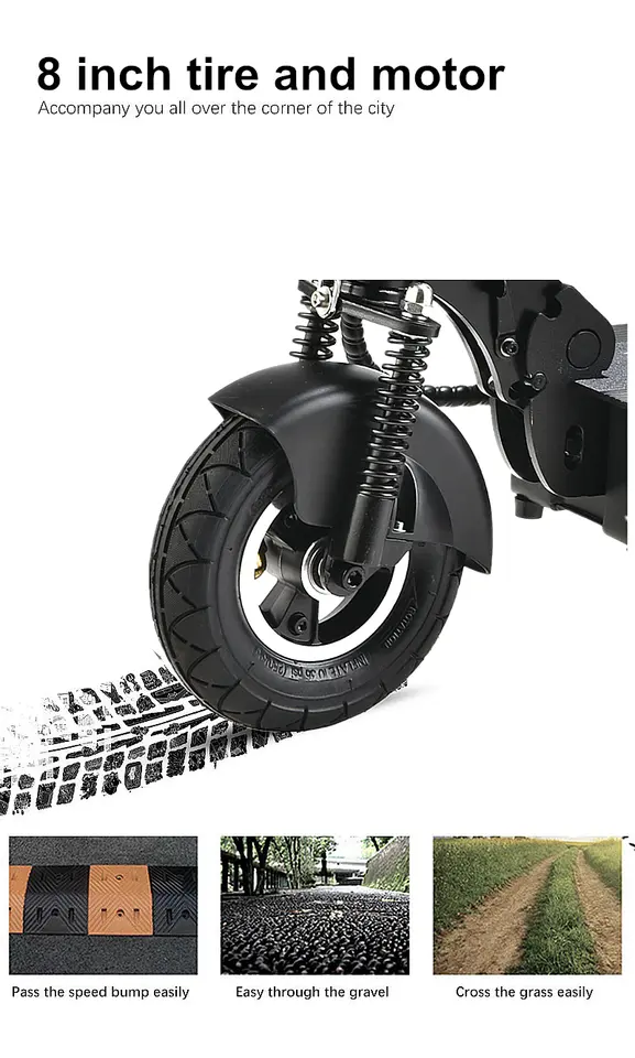 2023 Factory Direct Sale High Speed Off Road Tire 8 Inch Two Wheels Off Road Electrics Scooters