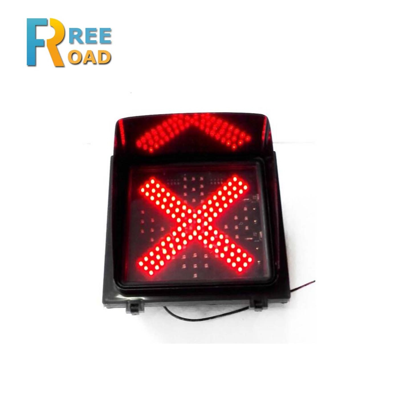 Intelligent 300mm/400mm Red X and arrow yellow LED head traffic light