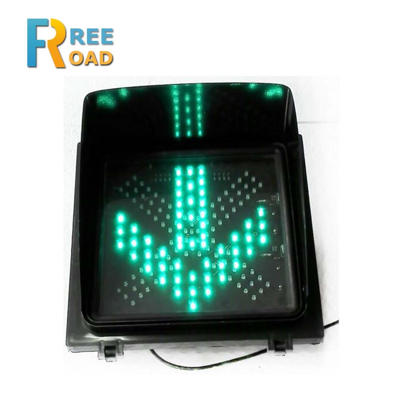 Intelligent 300mm/400mm Red X and arrow yellow LED head traffic light