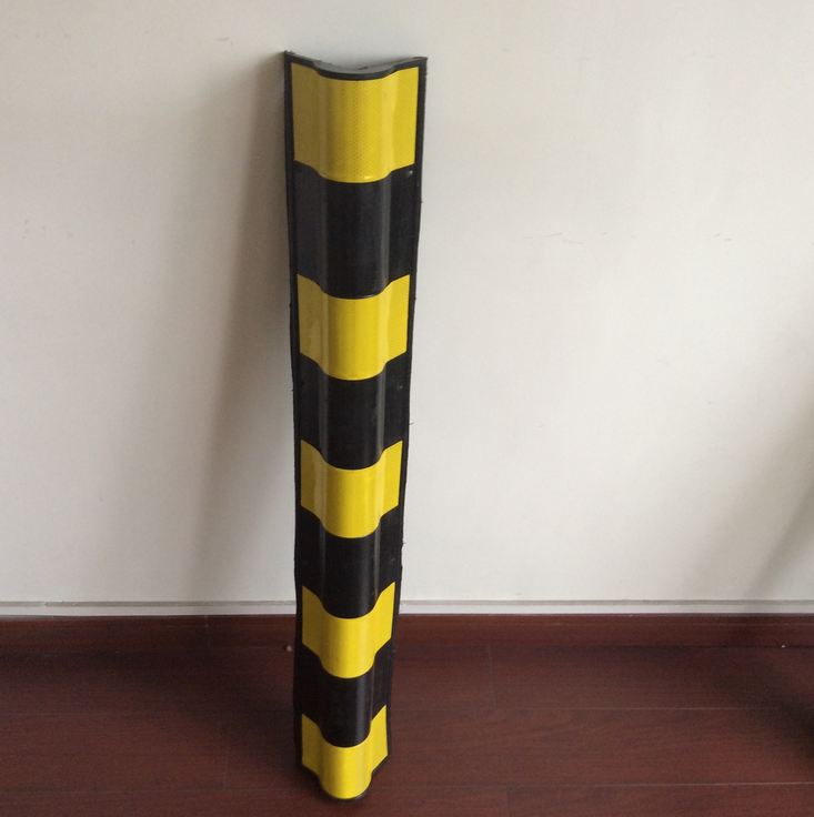 800mm height Round angle Parking Safety Square reflective rubber corner guards for walls