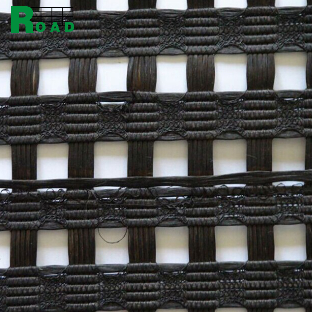 Plastic Polyester Geogrid Fabric Grating Retaining Wall for Terminal Road Construction