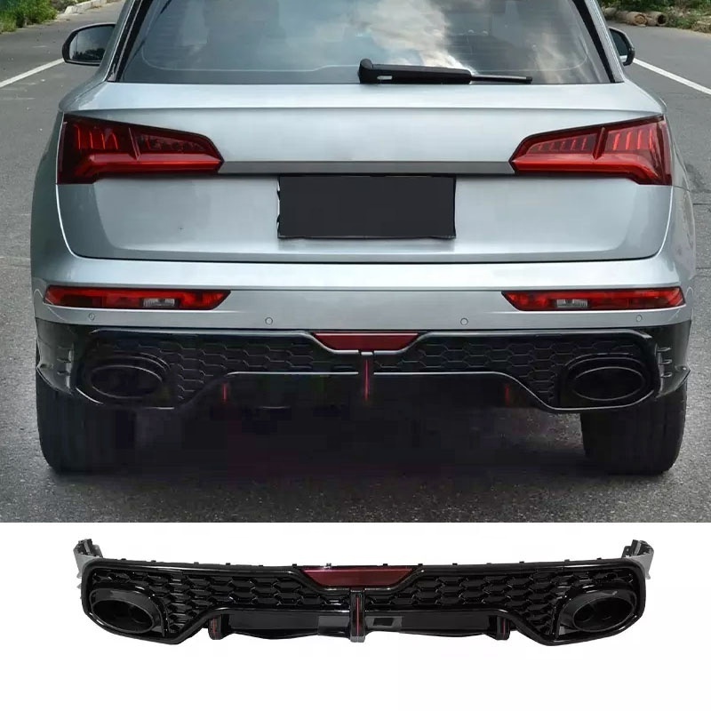 2020 2021 2022 RSQ5 Rear diffuser with tail pipr for Audi Q5 Q5L Chang to RSQ5 Rear bumper