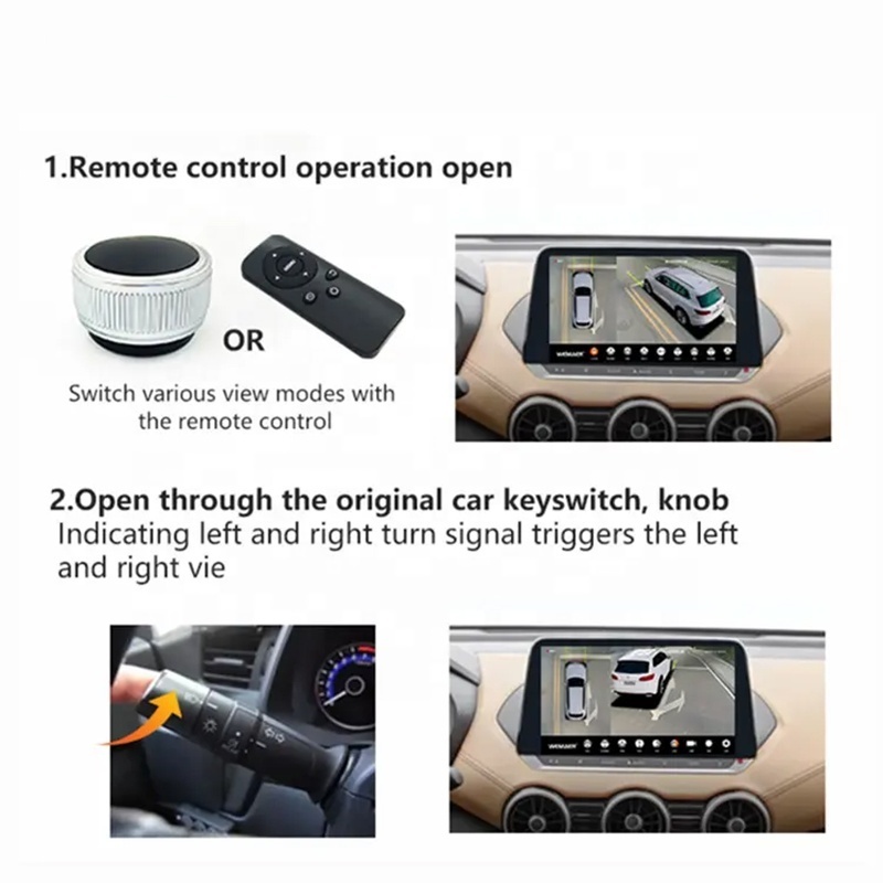 RodaNavi 1080P T5 3D 360 Car Camera AVM Bird View System Driving Assistance System built in Dynamic Trajectory 4 way DVR