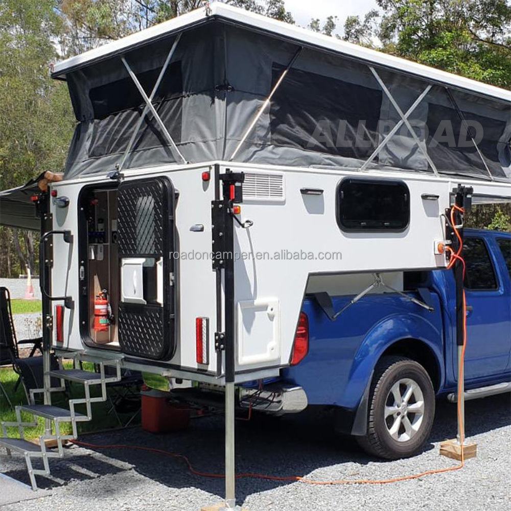 Portable lightweight truck camper soft top camper trailer family camping trailer pickup truck camper