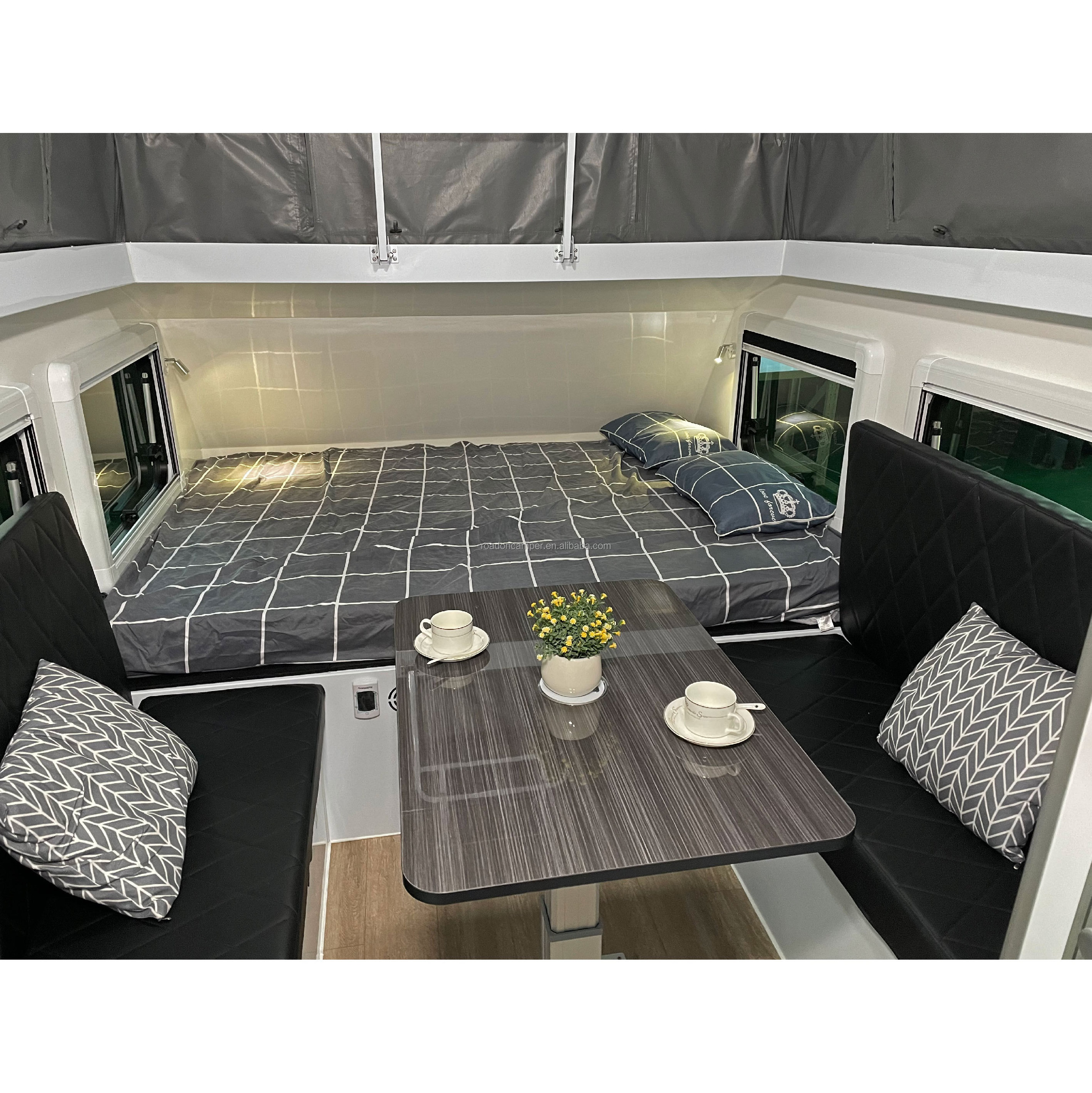 Popular Off-Road 4*4 Pop-Up Camper Galvanized sheet Mobile Home 4X4 Pop-Top Caravan with Aluminum Frame for Travel Trailers