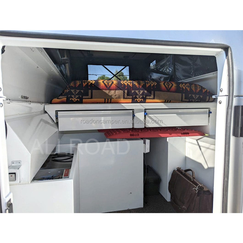 Shandong Roadon SL03 flatbed Truck Campers Travel Trailer Pickup pop up slid on truck camper with side kitchen