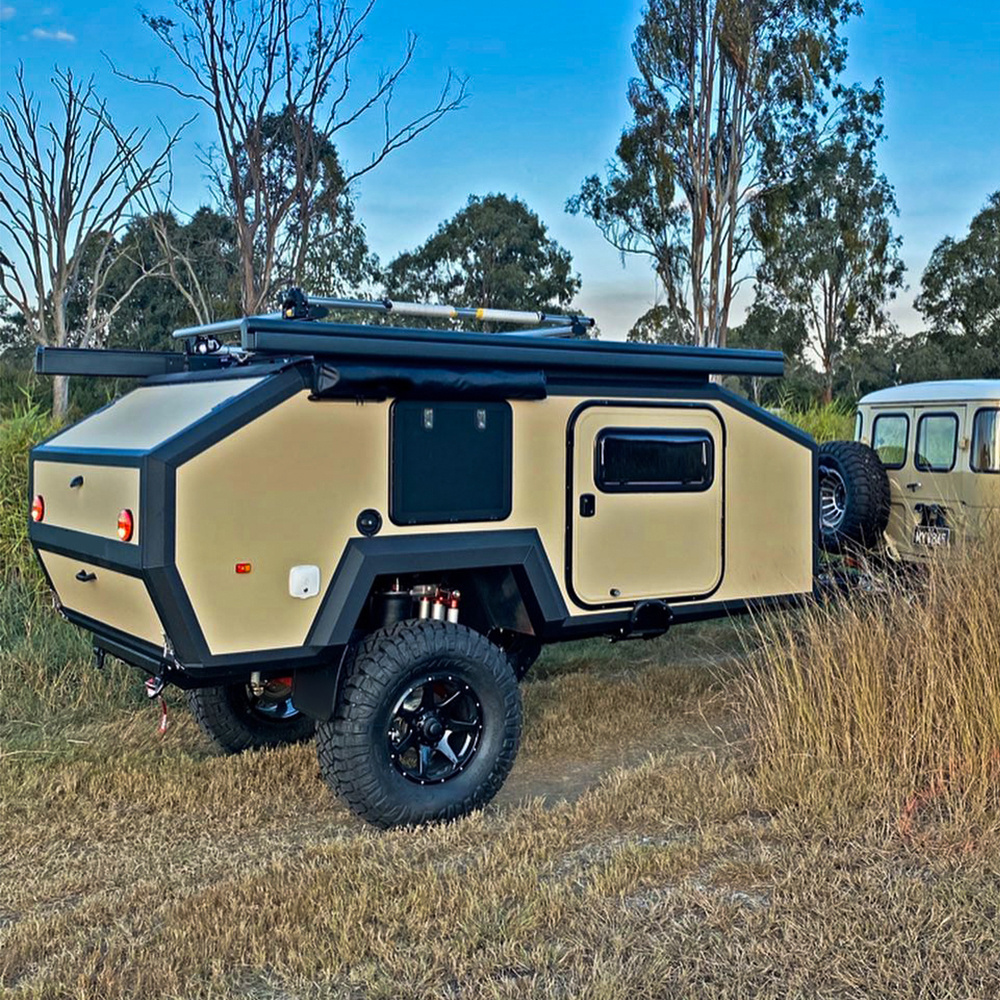 Small Modern Light Weight Camper Motorcycle Trailer Camper van Hard Top Camping Caravan