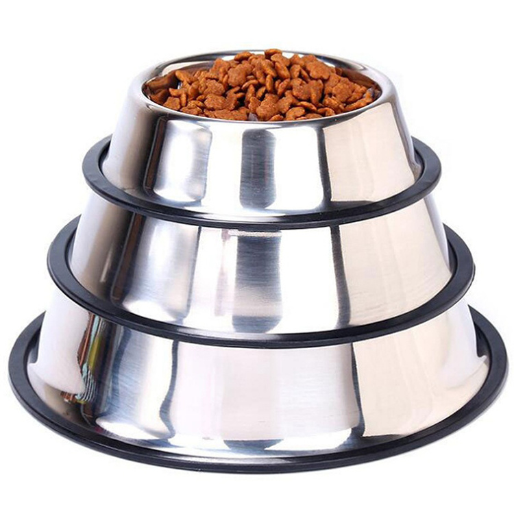 Stainless Steel Pet Bowls Feeders, Dog Bowls Stainless Steel With Non-slip Rubber Base, Pet Bowls And Feeders