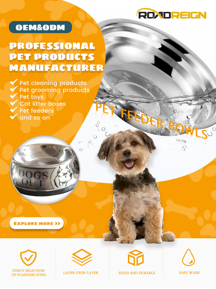 Stainless Steel Pet Bowls Feeders, Dog Bowls Stainless Steel With Non-slip Rubber Base, Pet Bowls And Feeders