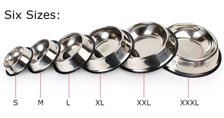 Stainless Steel Pet Bowls Feeders, Dog Bowls Stainless Steel With Non-slip Rubber Base, Pet Bowls And Feeders