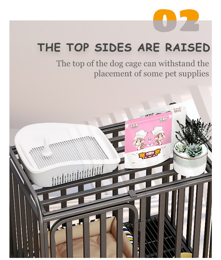 Dog Cage Pet Reinforced Square Tube Enclosure Suitable For Both Small And Large Dog Crate