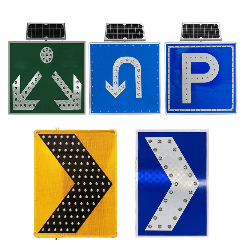 Yellow Square Traffic Sign with Flashing Lights LED Electronic Digital Speed Signs Solar Powered Pedestrian Crossing Sign