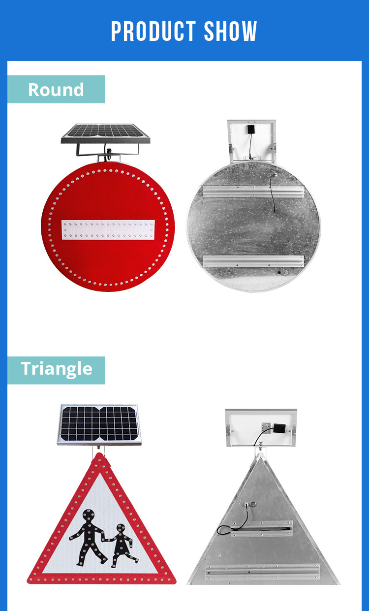 Parking Garage Solar Power Flash Parkez Sign Board with LED Light Highway Speed Limit Display Solar Traffic Signs