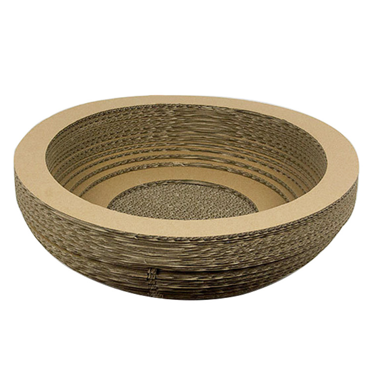 Wholesale Bowl Shaped Corrugated Cat Scratcher Cardboard , Cat Scratcher Toy