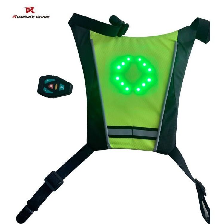 Beijing Roadsafe Rechargeable Remote Control Reflective Bike jogging Vest with Signal