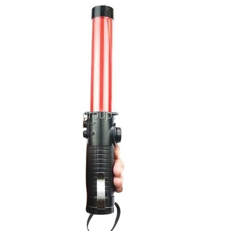 2024 Battery Rechargeable High Visible Traffic Equipment LED Flashing Baton with Whistle  bhot sale wand sticks