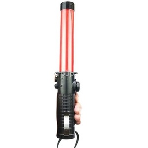 2024 Battery Rechargeable High Visible Traffic Equipment LED Flashing Baton with Whistle  bhot sale wand sticks