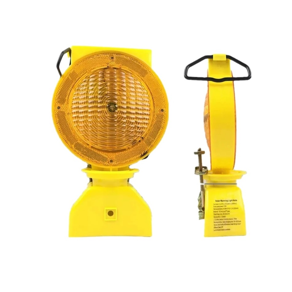 CE traffic lamp flashing Yellow LED blinkers barricade flasher light / amber road cone solar Barricade Light WARNING Safety