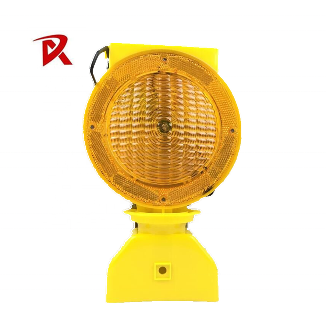 CE traffic lamp flashing Yellow LED blinkers barricade flasher light / amber road cone solar Barricade Light WARNING Safety