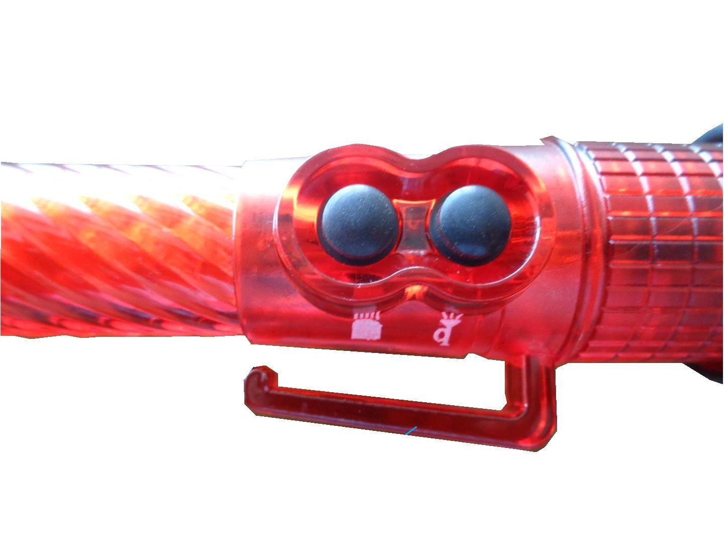 Safety LED Flashlight PC Red 40x540mm 21Inch Signal Traffic Wand With Strobe Mode Traffic Baton