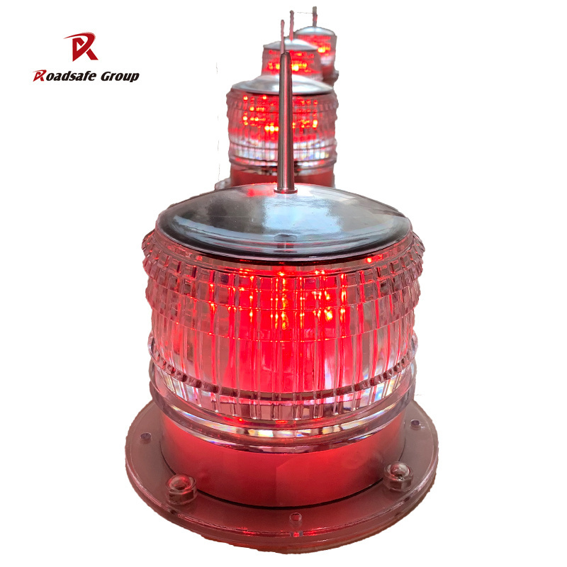 solar aviation obstruction marine blinker warning light