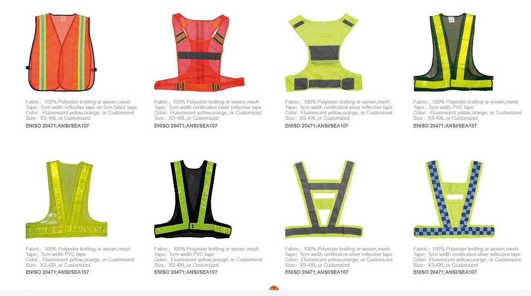 Customized Safety Vest High Visible Security Reflective Construction Vest orange green color hi vis jackets vests