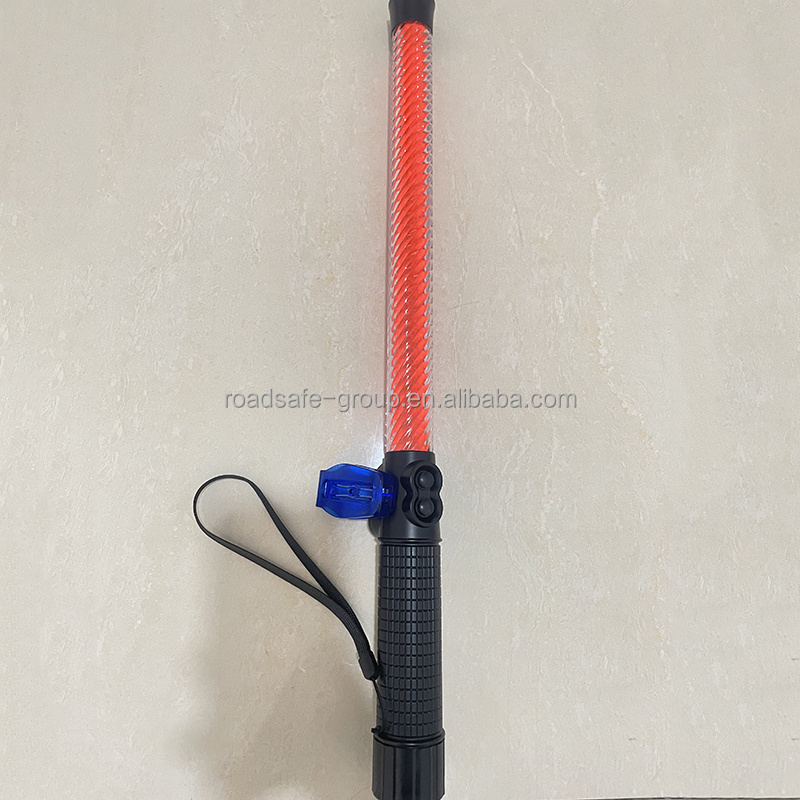 Traffic baton remote electric baton Plastic led warning strobe lights  expandable telescopic baton