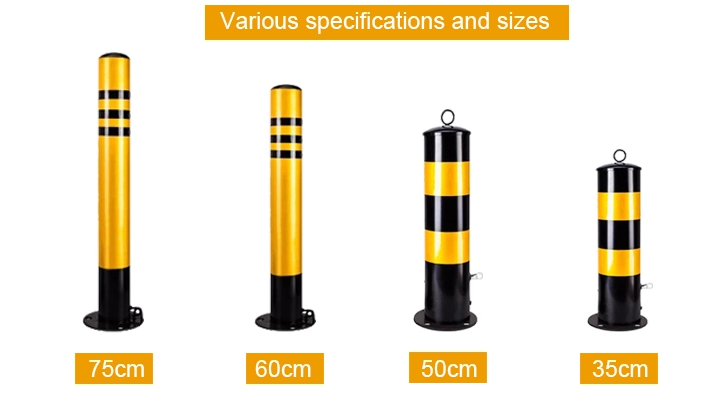 High Quality black/yellow  Bollard  stainless Steel Post /  Anti-collision barrier  post bollards