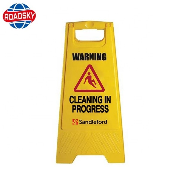 yellow plastic customized hotel reflective warning caution sign board