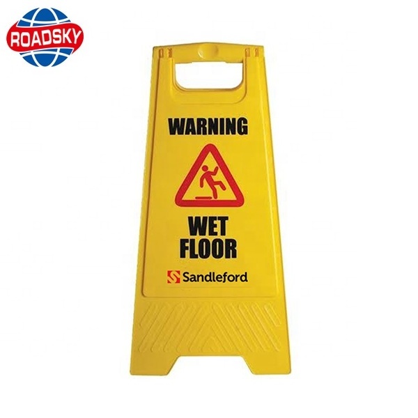 yellow plastic customized hotel reflective warning caution sign board