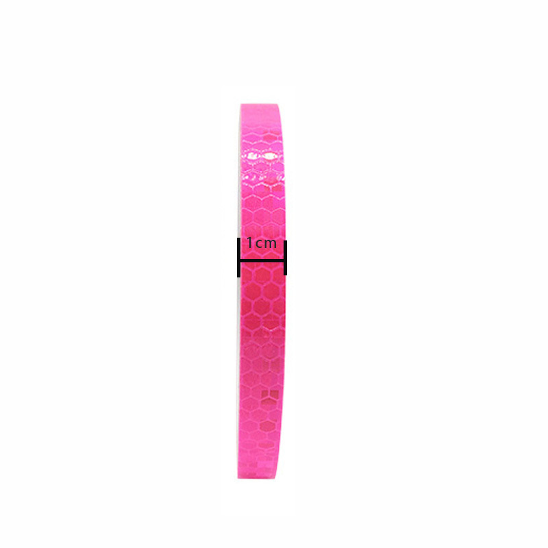 1 cm Pink Reflective Tape Bike Rim Wheel Reflective Stickers Tape Reflective Wheel Hub Sticker For Motorcycle