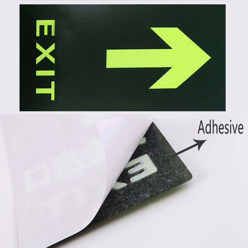 Waterproof Emergency Exit Sign Photoluminescent Exit Sign Luminous Exit Sign For Floor