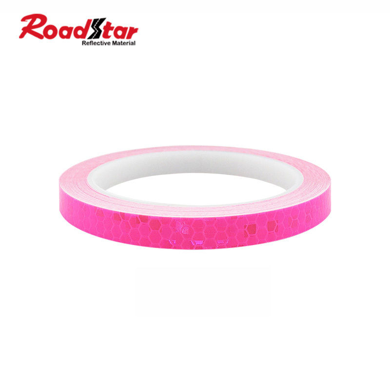 1 cm Pink Reflective Tape Bike Rim Wheel Reflective Stickers Tape Reflective Wheel Hub Sticker For Motorcycle