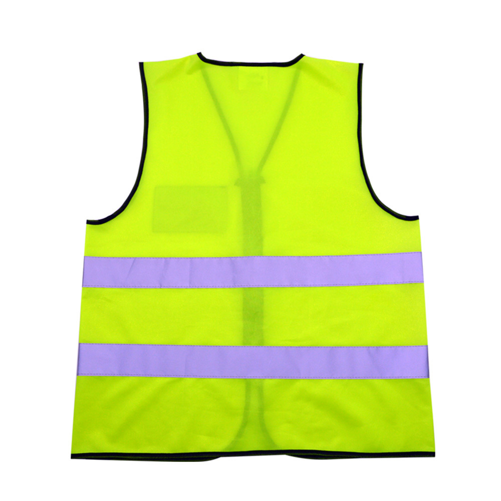 OEM 100% polyester reflective safety vest with zipper & ID pockets