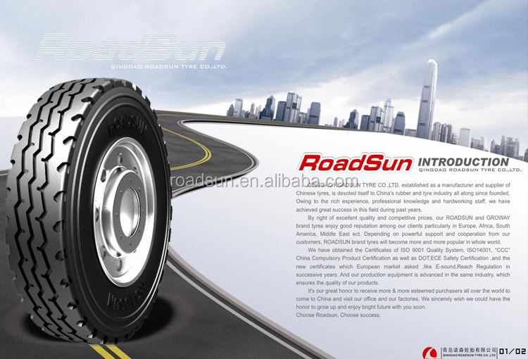 Roadsun & Groway bias nylon tyre 7.00-15