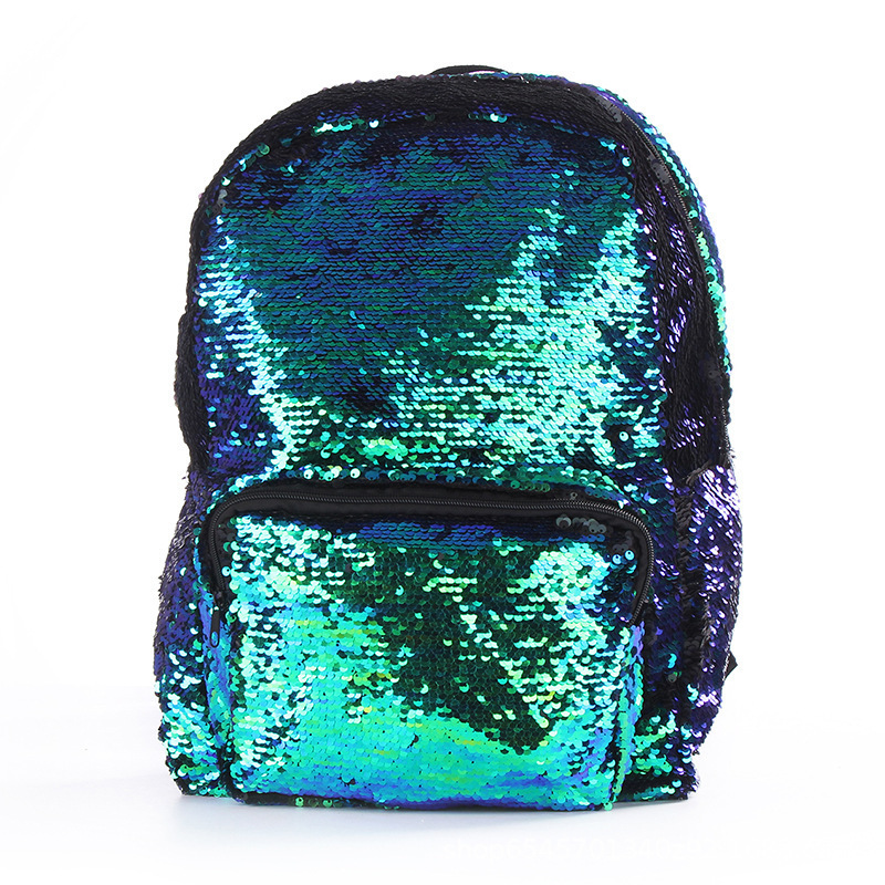 Fashion Mermaid Magic Backpack Reversible Glitter Sequin Girls Magic School Backpack